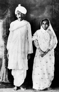 Gandhi and his wife Kasturba