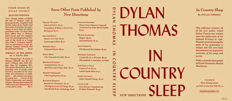 Dylan Thomas in country sleep