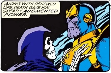 Mort Thanos Marvel comics