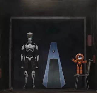 three robots analyse